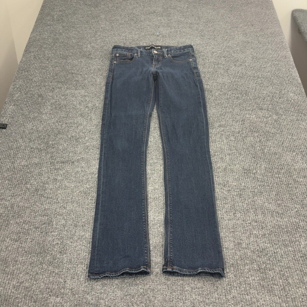 Express Jeans Womens 2R Blue Cotton Barely Boot Stella Low Rise Denim Casual